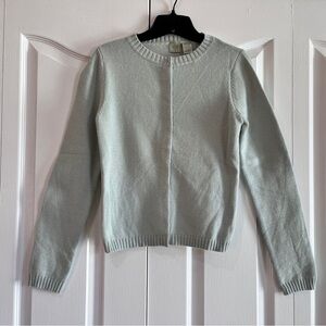 Anthropologie HWR pale blueish green long sleeve  cardigan sweater M